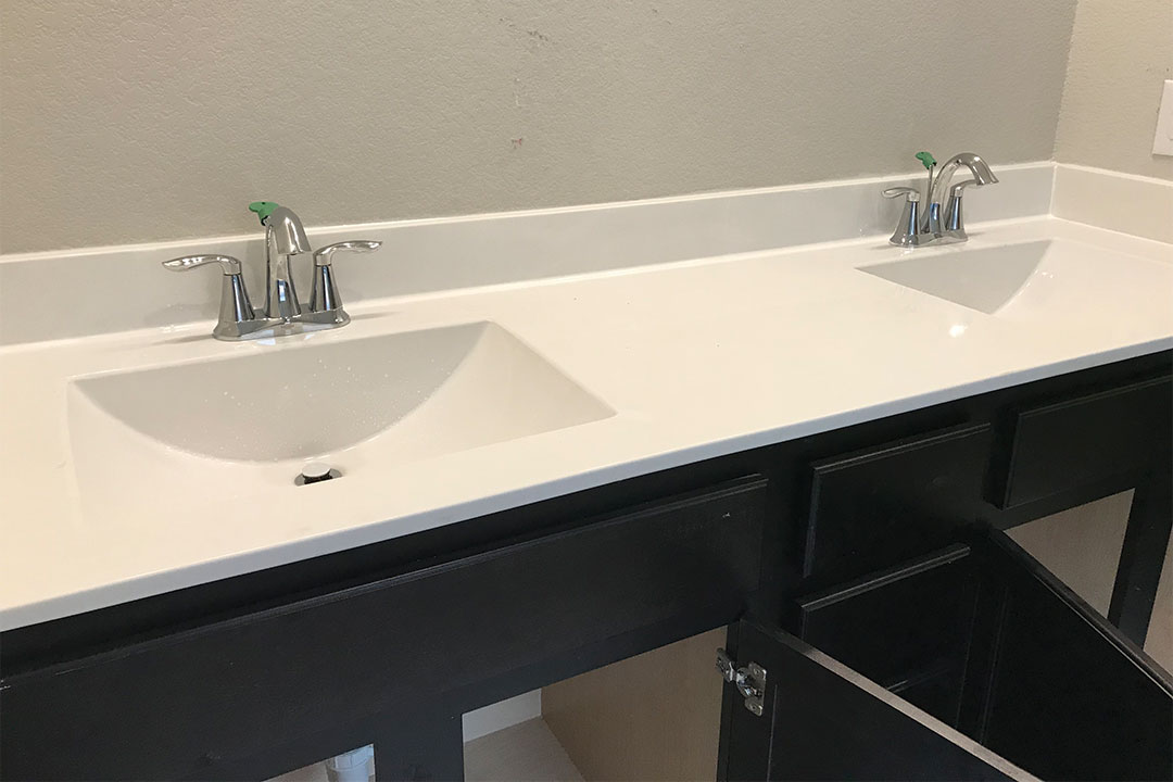 master bathroom countertops before